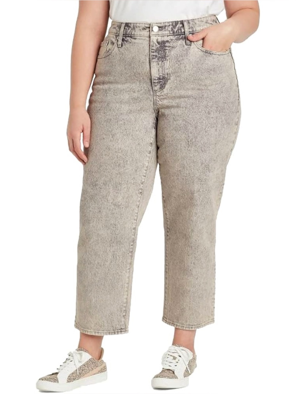 ‘ Universal Thread ’ Gray High Rise Vintage Straight Leg Jeans size 12